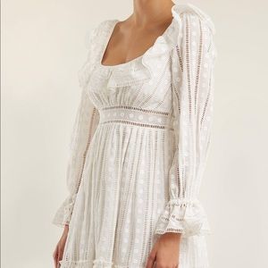 Zimmerman White Melody Ladder Short Dress